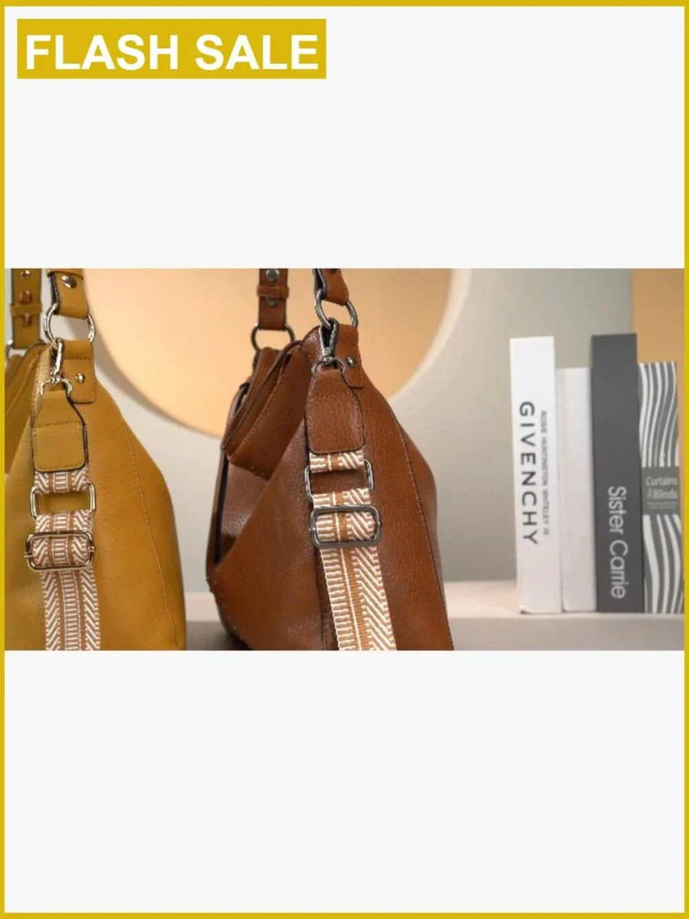 Vegan Leather Hobo Bag with Guitar Strap - Large Capacity Top Handle Satchel